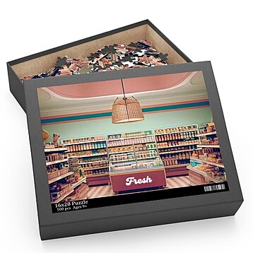 Buy Retro Super Market Jigsaw Puzzle 500-Piece by Onetify on OpenSky