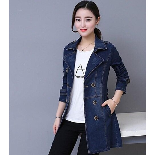 Cyber and Monday Deals Clearance Denim Women's Denim Jackets Women's  Fashion Casual Loose Star Printing Lapel Single-Breasted Jacket Denim  Jacket Coat