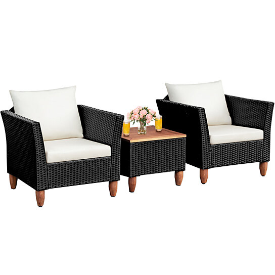 2 seater bistro rattan set