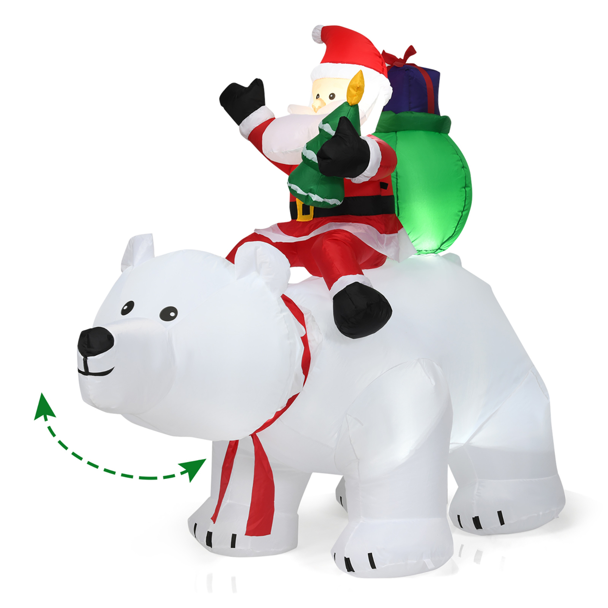 santa on polar bear