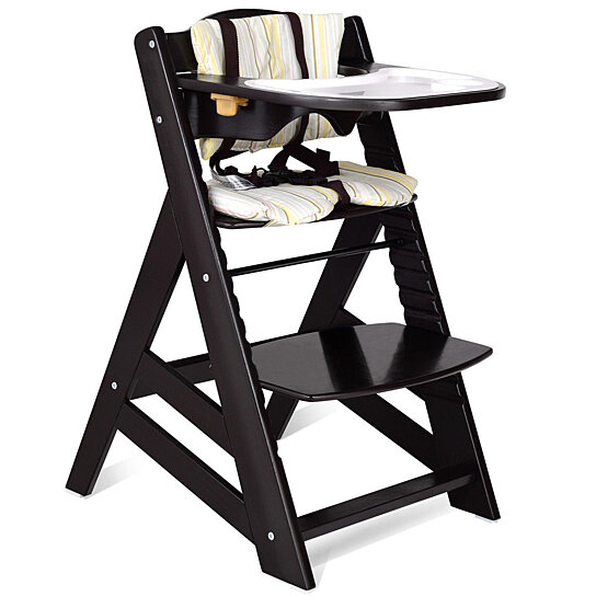 Buy Costway Baby Toddler Wooden Highchair Dining Chair Adjustable Height W Removeable Tray By Costway On Dot Bo