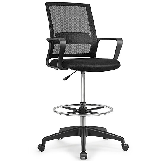 Buy Costway Drafting Chair Tall Office Chair Adjustable Height w