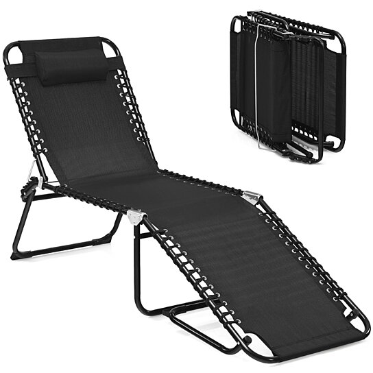 folding lay flat lounge chair