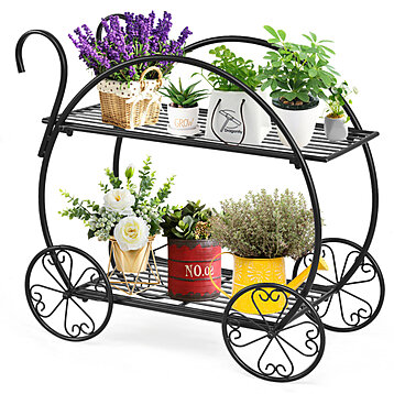 Outdoor Garden Flower Pot Holder Shelf - Heavy Duty Potted Flower