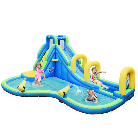 Buy Costway Inflatable Water Slide Kids Bounce House Castle Splash Pool ...