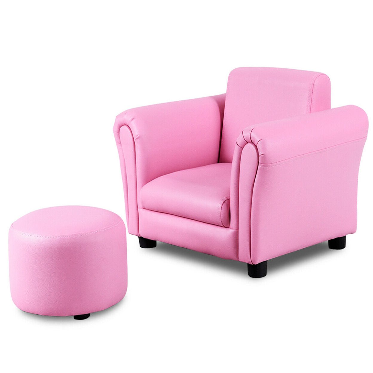 Costway Pink Kids Sofa Armrest Chair Couch Children Toddler Birthday
