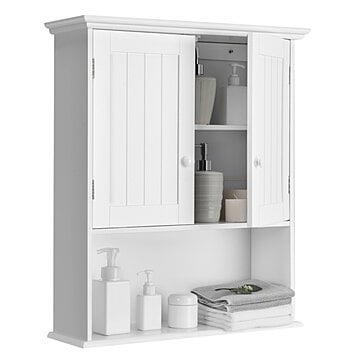 Wall-mounted Bathroom Organizer - Medicine Cabinet Or Over-the
