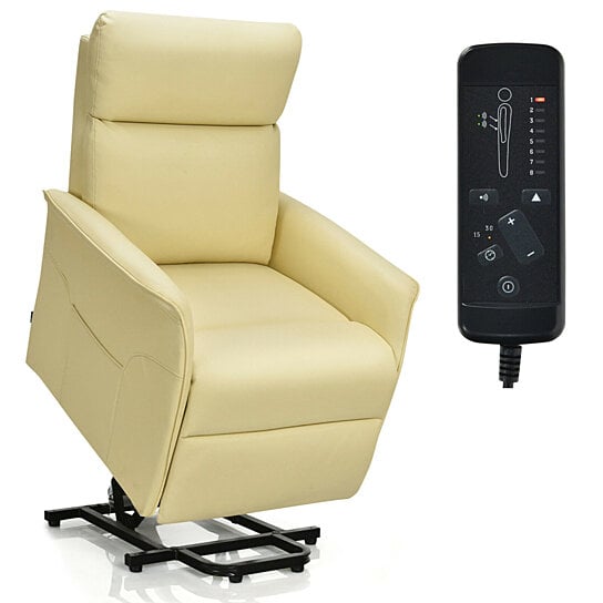 beige massage recliner