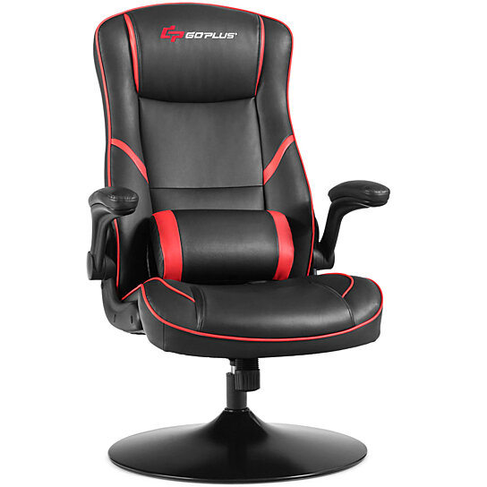 Buy Goplus Gaming Rocker Chair Racing Style Swivel Computer Office Chair W Flip Up Armrests By Costway On Dot Bo