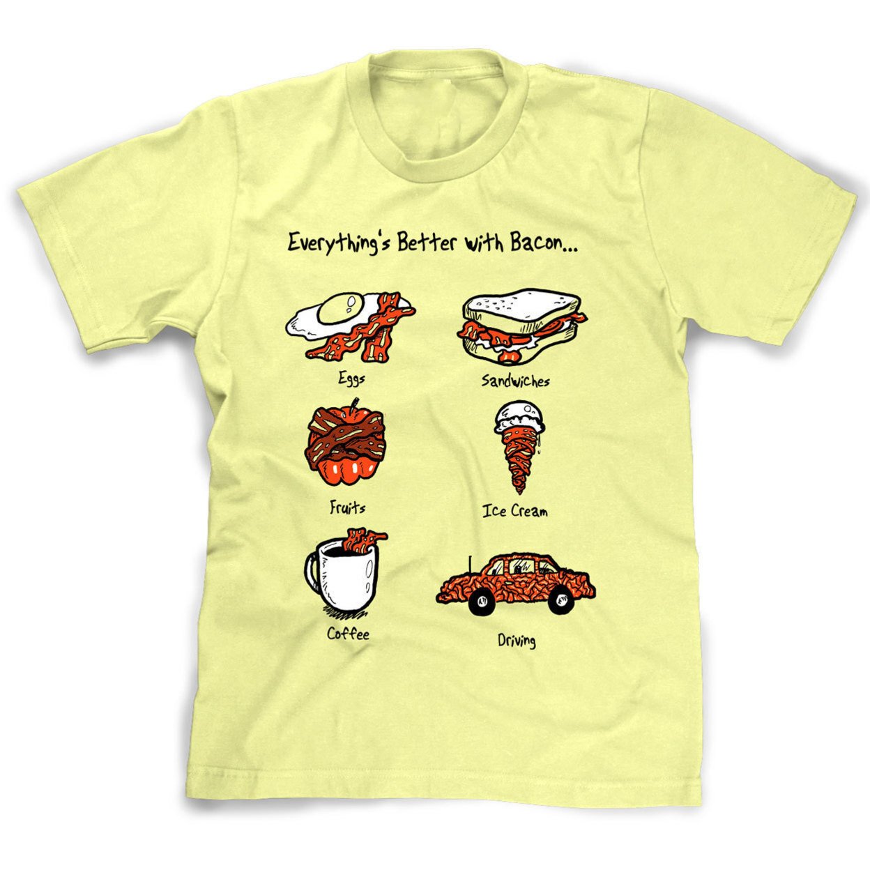 funny bacon t shirts