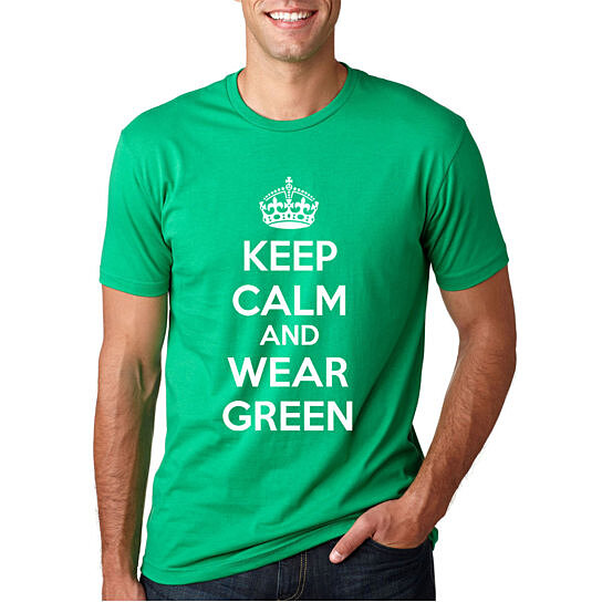 Buy Keep Calm and Wear Green Saint Patricks T Shirt by CrazyDogTshirts ...