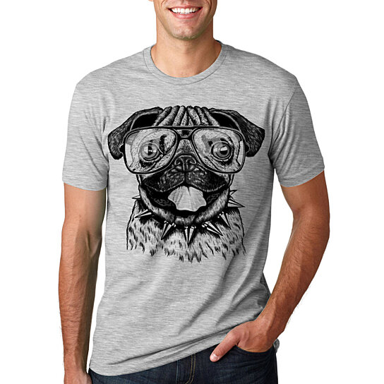 Buy Pug Wearing Glasses T-Shirt by CrazyDogTshirts on OpenSky