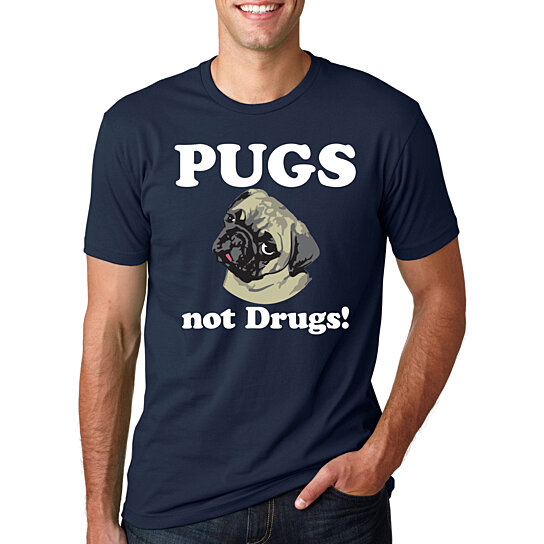 pugs not drugs t shirt