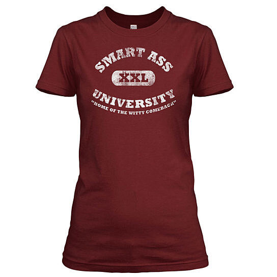 Buy Smart ass University T Shirt funny college shirt sarcastic tee ...