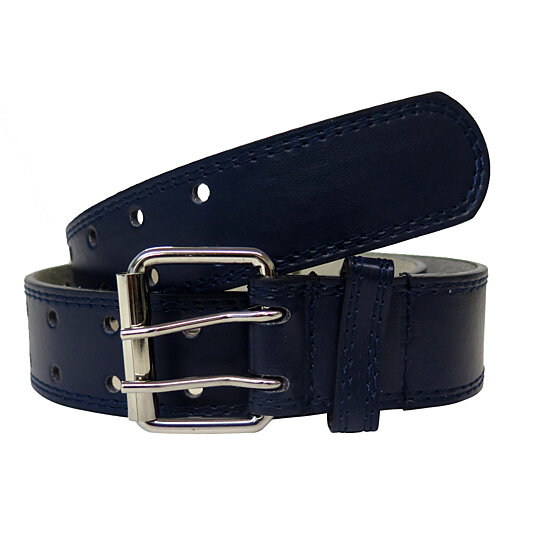 Buy Double Prong Men's Black Leather Belt-Assorted Sizes by ...