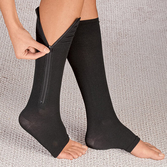 Compression socks for men zippered socks