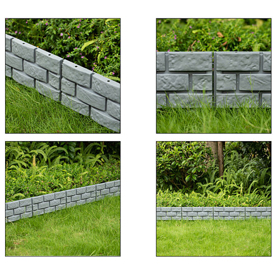 Buy Imitation Stone Brick Designed Garden Border Edging Picket Fence 