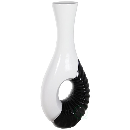 Buy Modern Black and White Large Floor Vase - 43 Inch by Decorative