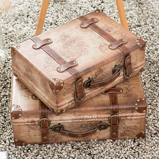 vintage style suitcase with wheels