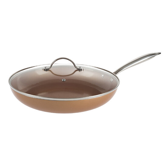 12 inch frying pan with lid