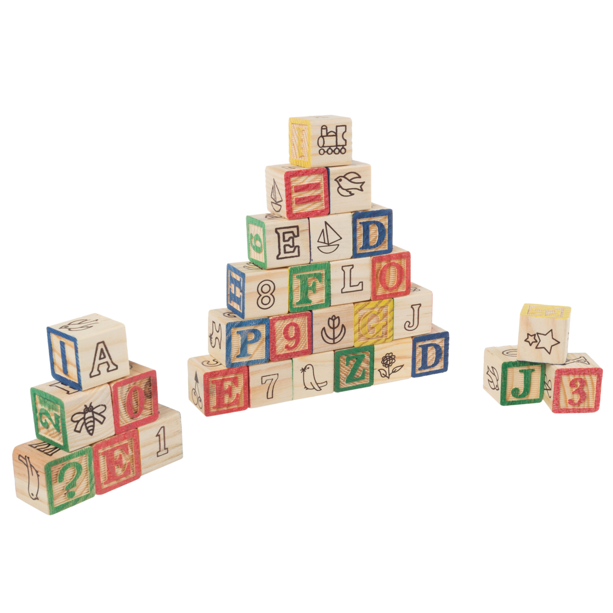 Buy ABC and 123 Wooden Blocks- Alphabet Letters and Numbers Learning