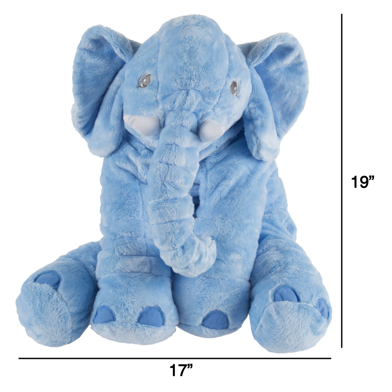 small blue elephant stuffed animal