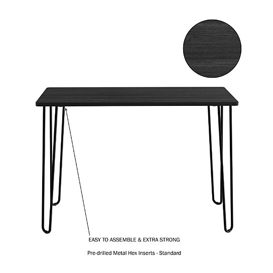 Buy Desk With Hairpin Legs Modern Industrial Style Decor