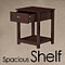 End Table with Drawer- Brown Sofa Side Table with Storage Shelf- Classic Shaker Style Wooden Nightstand