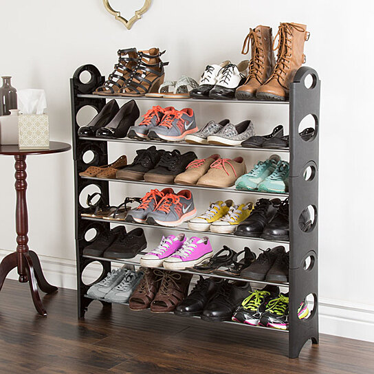 Buy Everyday Home 6 Tier Stackable Shoe Rack 24 Pair Capacity Black By Destination Home On Dot Bo