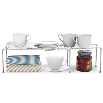 Buy Expandable Storage Shelf- Adjustable Kitchen Cabinet, Pantry
