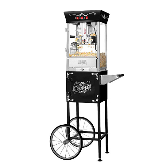 Details about   Matinee Style Popcorn Popper and Cart Concessions Commercial Machine 8 Ounce Oz 