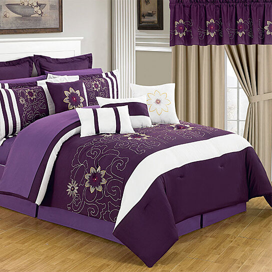 Lavish Home 24 Piece Room In A Bag Amanda Bedroom Queen