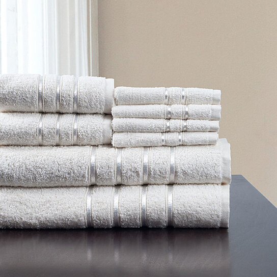 6  new white 100% cotton hotel bath towels double cam 20x40 ga towels 