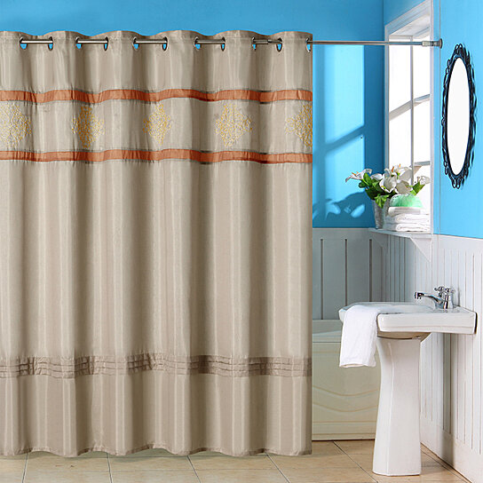 burnt orange shower curtain