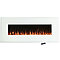 Northwest 50" White Electric Fireplace Color Changing Wall Mounted Remote Included
