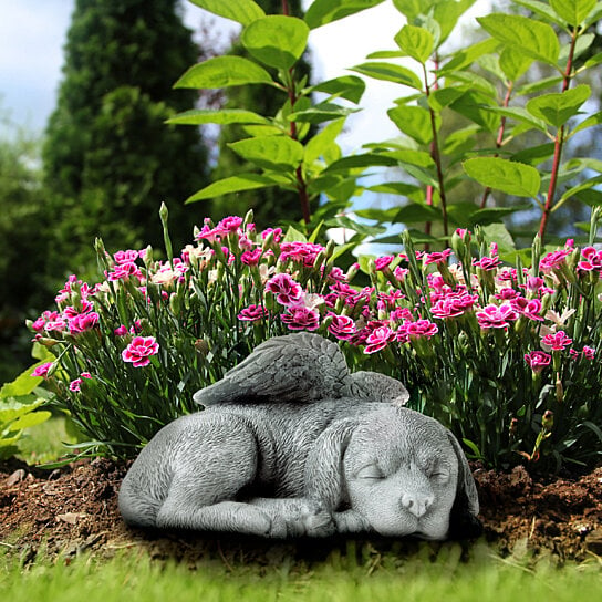 sleeping puppy statue