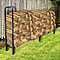 Pure Garden 8 Foot Firewood Log Rack with Cover