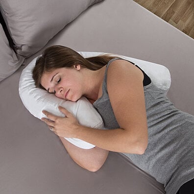 Side Sleeper Contour Pillow Comforter Hug Pillow for Neck Shoulder Support