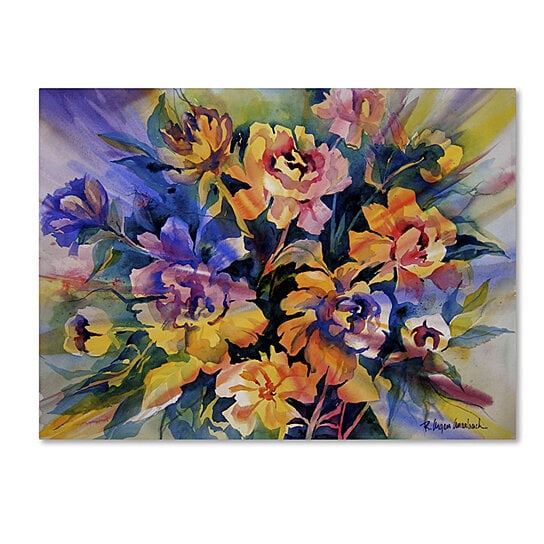 Buy Rita Auerbach 'Peonie Burst' 14 x 19 Canvas Art by Destination Home ...