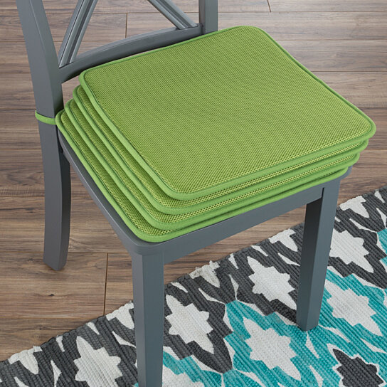 Buy Set of 4 Foam Chair Cushions Pads with Ties Indoor Outdoor Easy