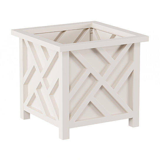 Buy Square Planter Box- Black Lattice Container for ...