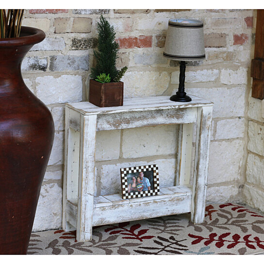 Buy White Rustic Accent End Table By Doug And Cristy Designs On Dot Bo