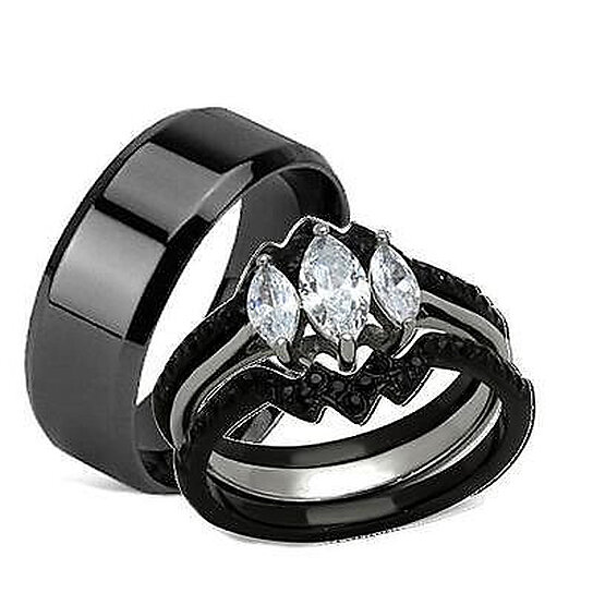 4 5 6 7 8 9 4 Carat Band Set 3 Piece Cushion Cut Pt950 ...