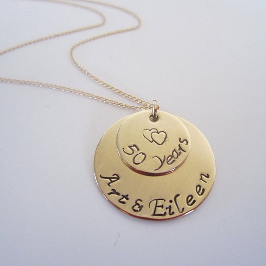 Buy 50th Anniversary  Necklace  Golden Wedding  Anniversary  