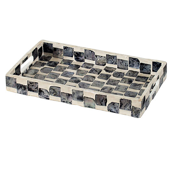 decorative rectangular tray