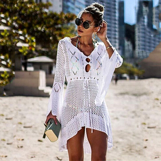 beach knit dress