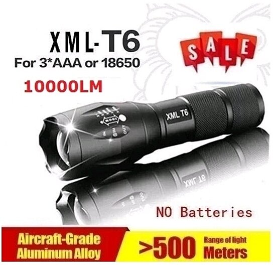 xml t6 flashlight 10000 lumens