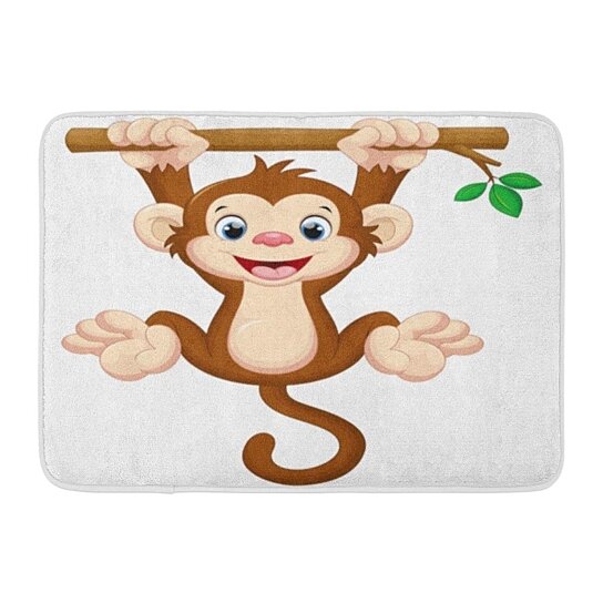 cute cartoon monkeys hanging