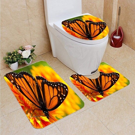 butterfly bath rugs