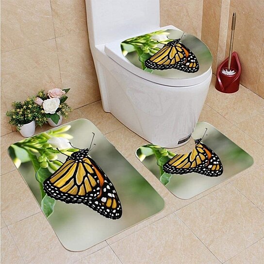 butterfly bathroom rugs